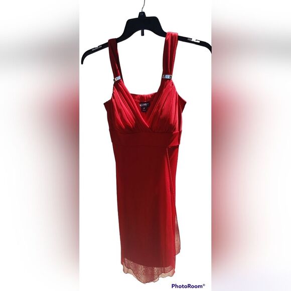 Enfocus Studio 8 Petite Dress Sexy Asymmetric Hem - Picture 4 of 7